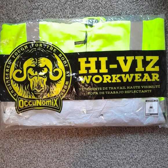 Hi-Viz Workwear Jacket - Neon Yellow and Gray - Picture 1 of 7